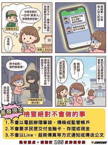 普發現金之假冒郵局人員及檢警