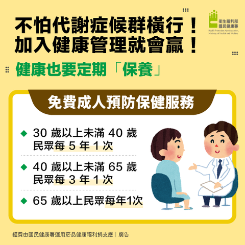 不怕代謝症候群橫行、加入健康管理就會贏